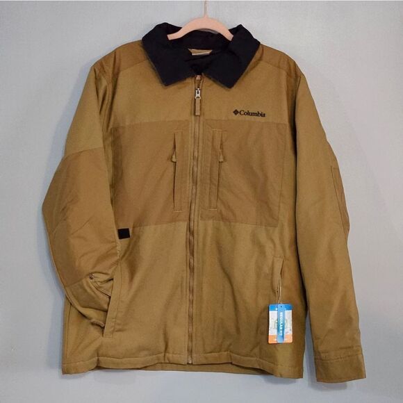 Columbia, Mens coat in tan. Omni shield water repellent. NWT Size Large - Picture 1 of 10